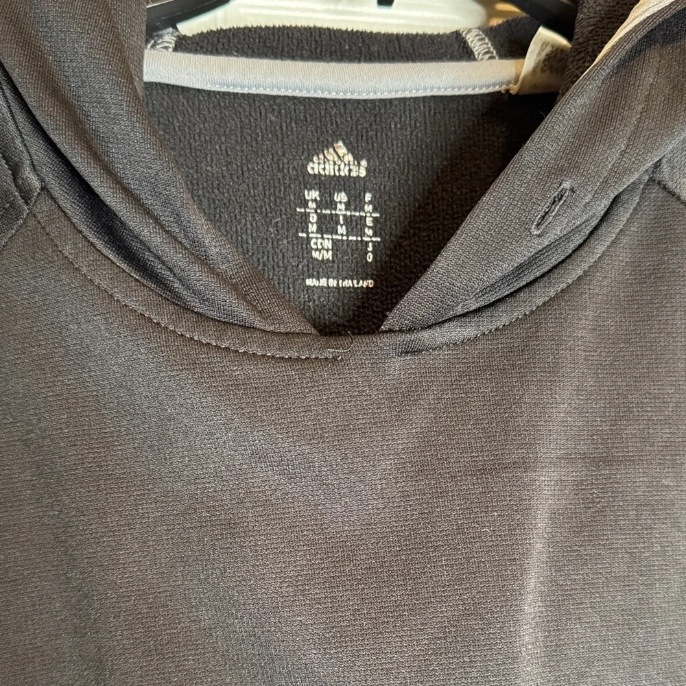 Adidas Men's Black and Gray Hoodie
